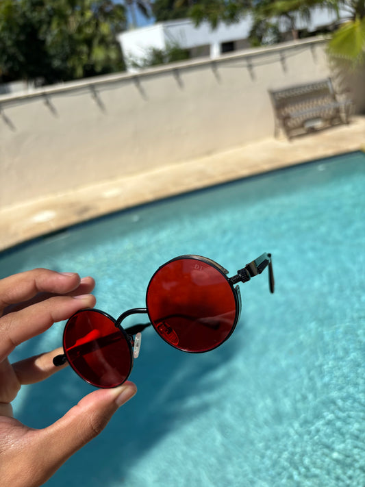 SUNGLASSES DITA CIRCLE RED