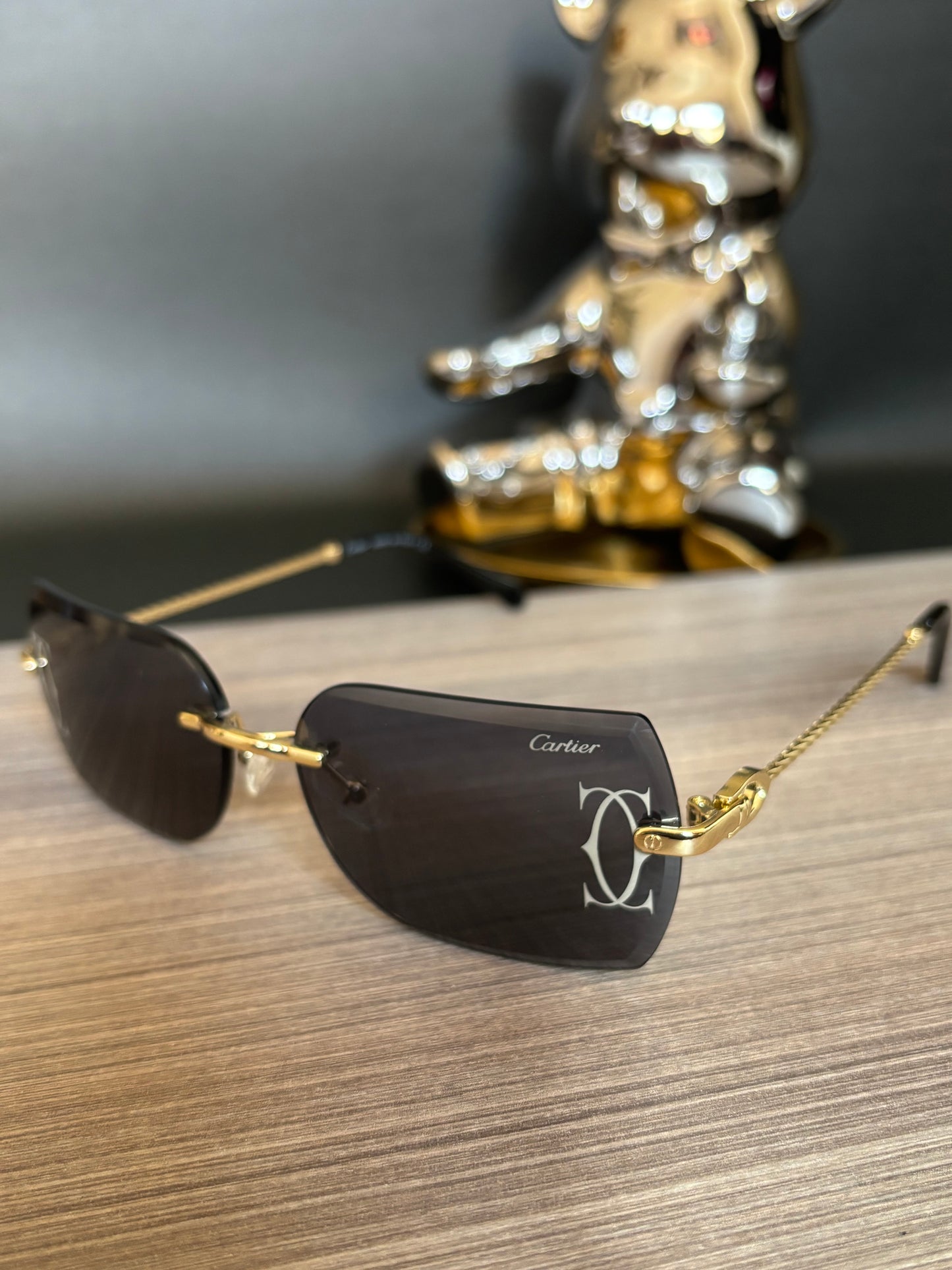 SUNGLASSES CARTIER ROPE GOLD